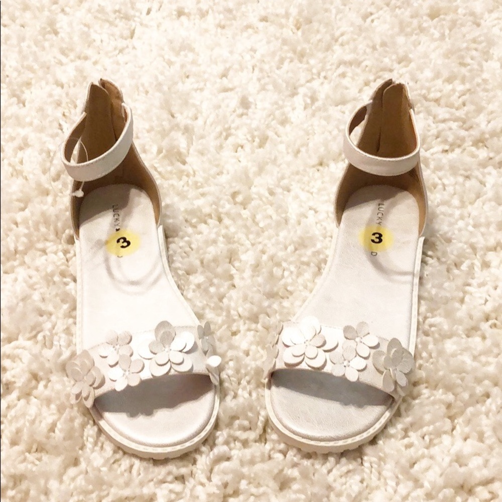 Girls Lucky Brand White Serlina Sandals